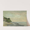 Cliffs on the Sea Coast; Small Beach, Sunrise (Falaise au bord de la mer, vu Petite Plage, soleil levant) (1865) by Gustave Courbet