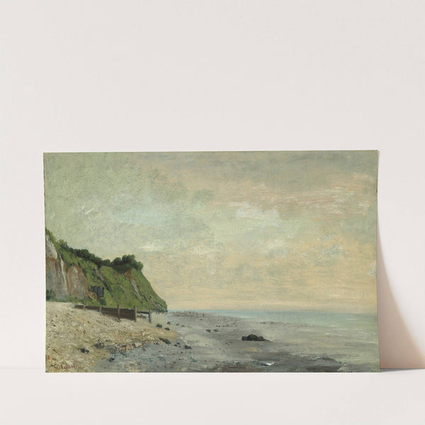Cliffs on the Sea Coast; Small Beach, Sunrise (Falaise au bord de la mer, vu Petite Plage, soleil levant) (1865) by Gustave Courbet