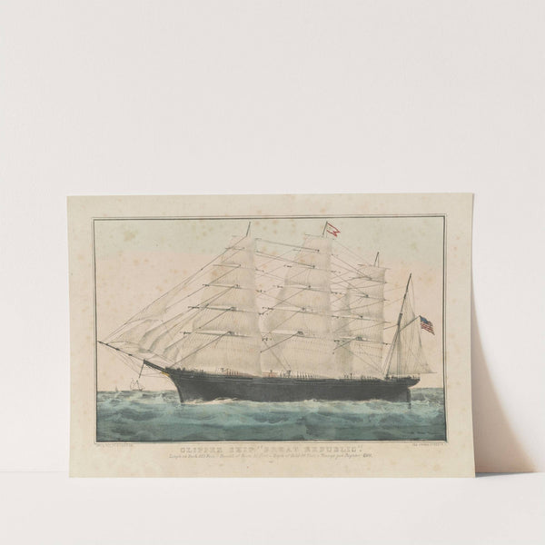 Clipper ship ‘Great Republic’ (1835-1856) by Currier & Ives.