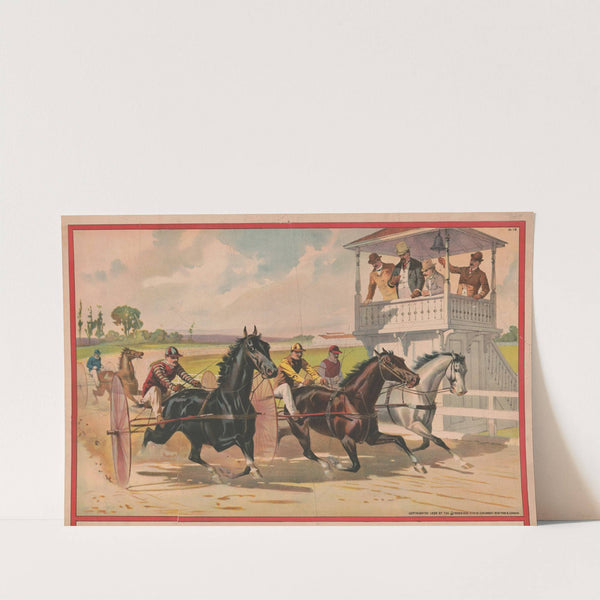 Close finish at a harness race (1890) by Strobridge & Co. Lith.