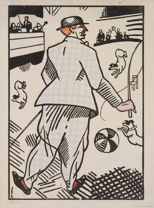 Clown with dogs (Le Clown aux Chiens) (1913)