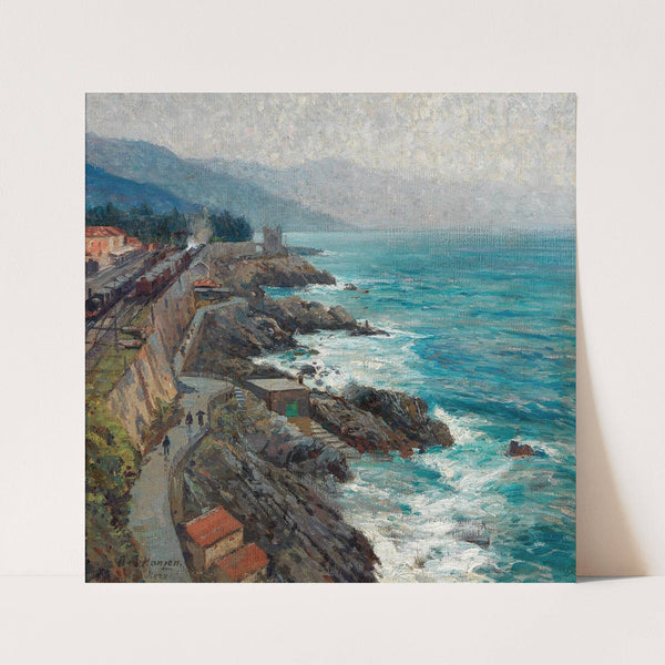 Coast at Nervi by Alexei Vasilievich Hanzen
