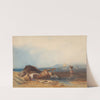 Coast Scene at Low Tide with Fishers by Copley Fielding