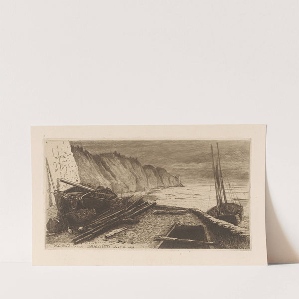 Coastal landscape with ships (1880) by John Postle Heseltine