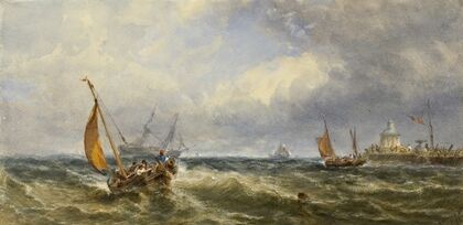 Coastal View with Shipping (1864)