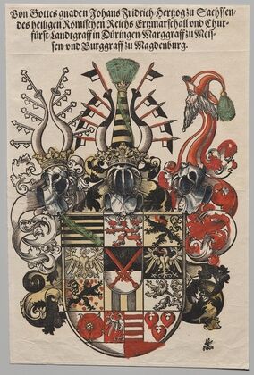 Coat of Arms of John Frederic, Elector of Saxony, called the Magnanimous (1546)