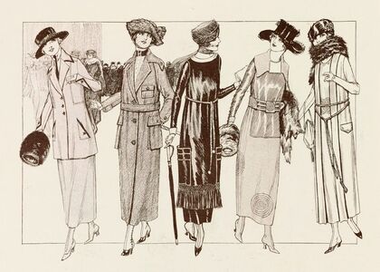 Coat, suit and frock carry on the straight way