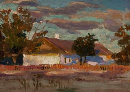 Cold day (A house in the sun).