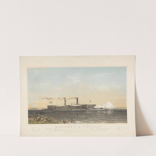 Colombo and Cabral (Floating Batteries Built for the Imperial Brazilian Navy) by Thomas Goldsworth Dutton