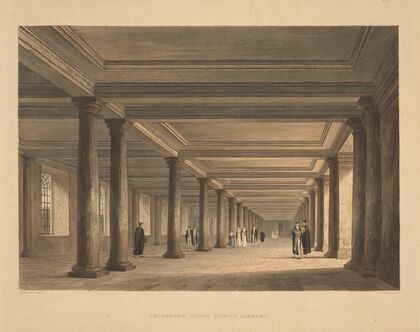 Colonnade under Trinity Library.. (1815)