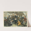Columbus Cleveland and his mutinous crew &#8211; &#8216;This ship shall not turn back!&#8217; (1885) by Bernhard Gillam