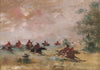 Comanche War Party, Mounted On Wild Horses