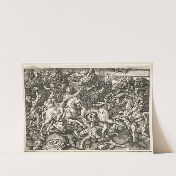 Combat between horsemen (1523) by Hieronymus Hopfer