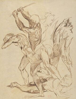 Combat of Nude Men, after Raphael (ca. 1823)