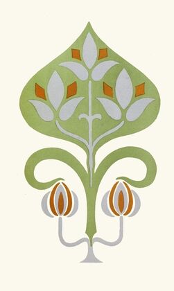 Combination of Broken Colours of Green, Blue and Orange; Harmony of Contrast — size preview