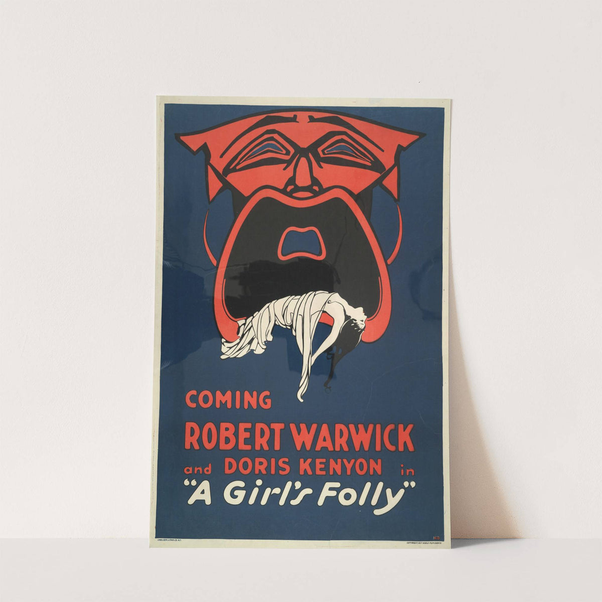 Coming Robert Warwick and Doris Kenyon in ‘A girl’s folly’ (1917) by Chelsea Litho Co
