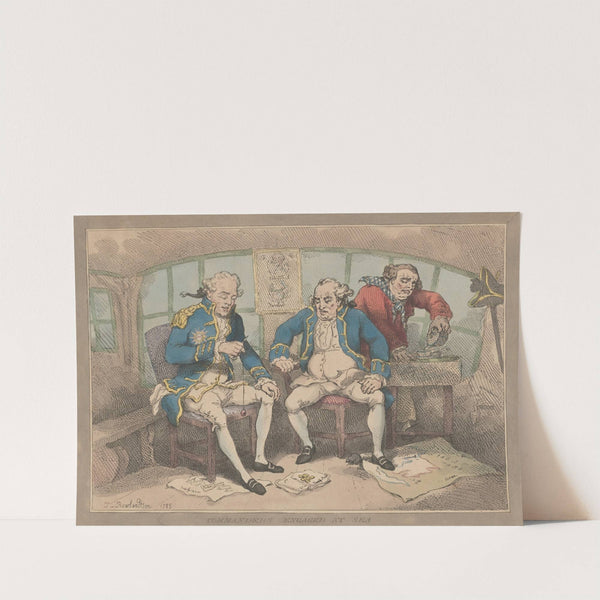 Commanders engaged at sea by Thomas Rowlandson