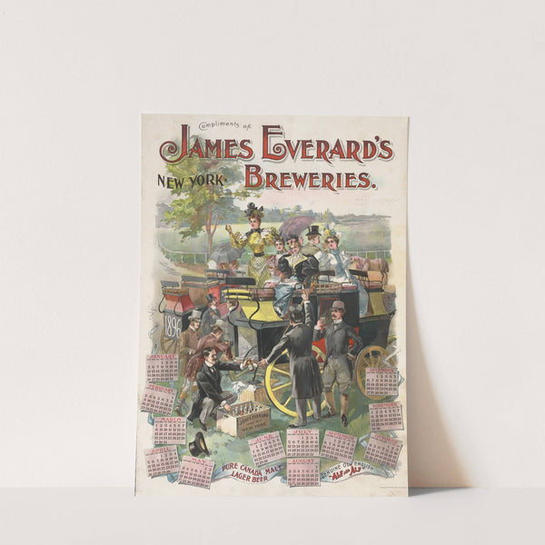 Compliments of James Everard’s breweries, New York (1895) by Giles Litho.