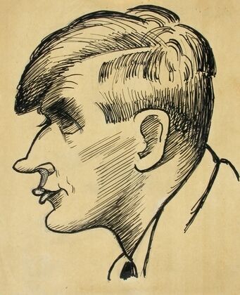 Composer Uuno Klami, caricature