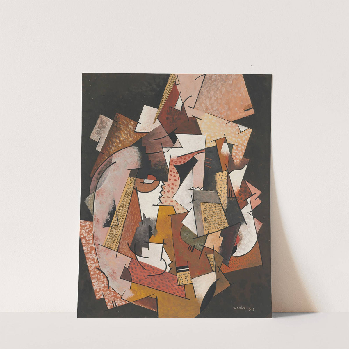 Composition au papier journal (1918) by Georges Valmier