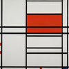 Composition of Red and White; Nom 1,Composition No. 4 with red and blue