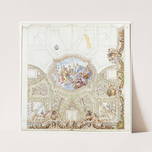 Composition Study for a Ceiling Decoration (1680) by Giacinto Calandrucci