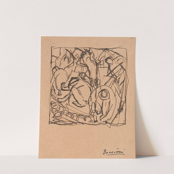 Composition Study for &#039;The Street Pavers&#039; by Umberto Boccioni
