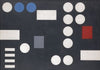Composition with Rectangles and Circles on Black Ground