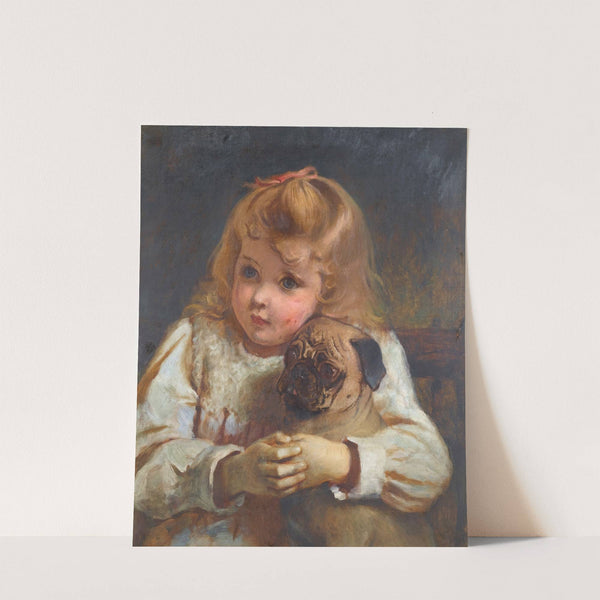 Concern, Girl With A Pug by Charles Burton Barber