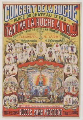 Concert de la Ruche, place du Chateau d’Eau. Tant va la ruche à l’o. revue de fin d’année (1879)