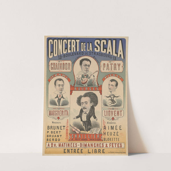 Concert de la Scala. Mme Graindor, Mme Patry,Bourgés. Chaillier, le petit bossu parisien (1880) by Imp. Charles Lévy