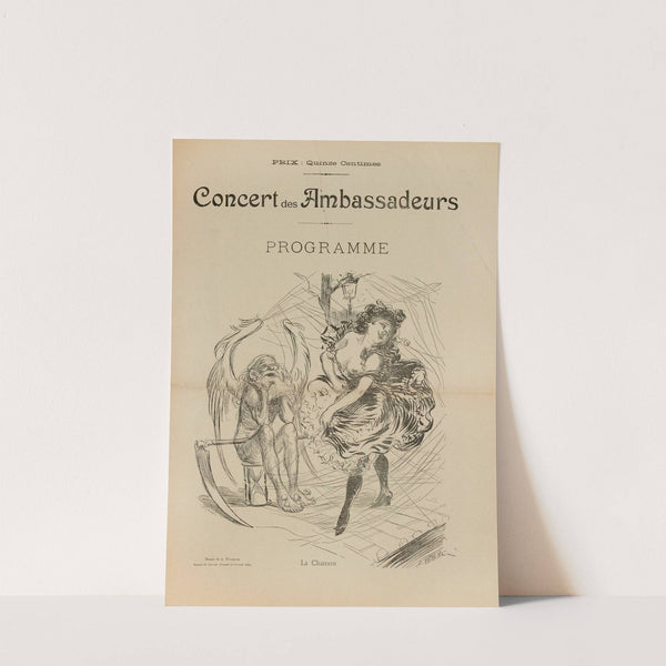 Concert des Ambassadeurs Programme La chanson by Adolphe Léon Willette