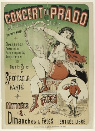 Concert Du Prado 50 Bis. Avenue De Clichy (Impasse Helene) Operettes Comedies Excentricites Acrobates Tous Les So (1882-1888)
