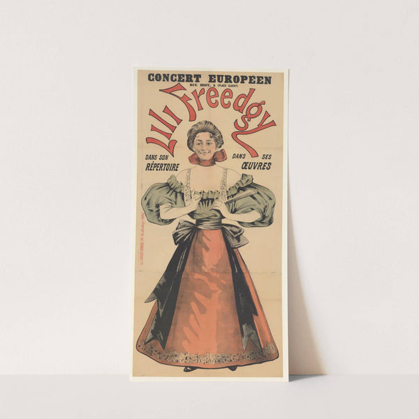Concert Européen&#8230; Lili Freedgy dans son répertoire, dans ses oeuvres (1895) by Imp. Charles Verneau