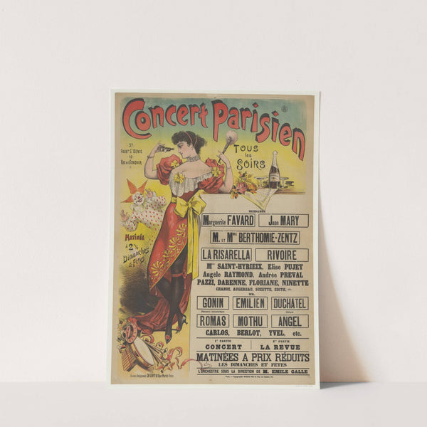 Concert Parisien, 37 faubourg Saint-Denis, 10 rue de l’Échiquier (1890) by Imp. Charles Lévy