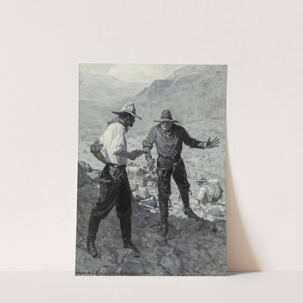 Confrontation Between Two Prospectors by Gayle Porter Hoskins