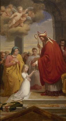 ConsÃ©cration de sainte GeneviÃ¨ve par saint Germain, Ã©vÃªque d’Auxerre
