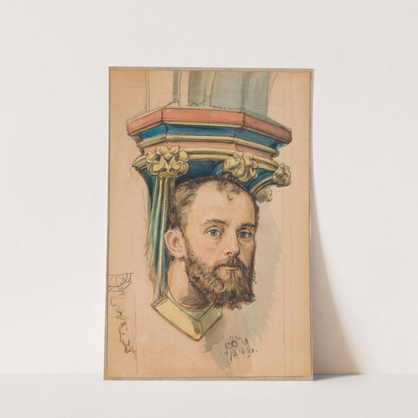 Console in the shape of a male head (portrait of T. Stryjeński) by Jan Matejko