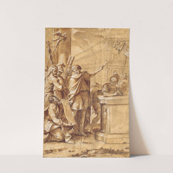 Constantine the Great Commissions the Building of the Basilica of S. Giovanni in Laterano by Giuseppe Belloni
