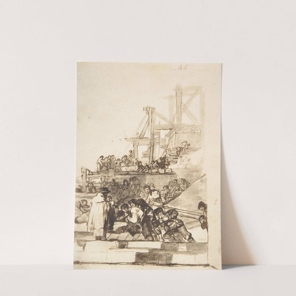 Construction in progress (ca. 1812–20) by Francisco de Goya