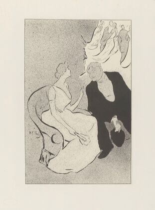 Conversation entre une femme et un homme (1895-1900)