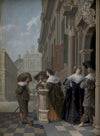 Conversation outside a Palace