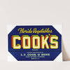 Cook’s Brand Florida Vegetables – Blue Label (1930-1950)
