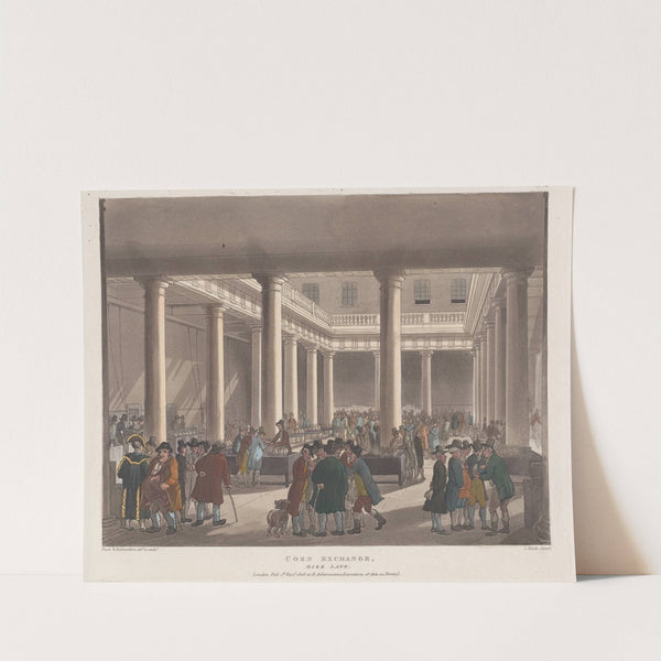 Corn Exchange, Mark Lane (1808) by Thomas Rowlandson