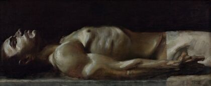 Corpse of Christ, oil study for the ‘PietÃ ’