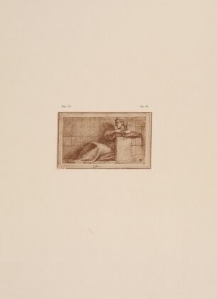 Correggio – Drawing of reclining figure