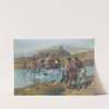 Cossacks Crossing A Ford by Franz Roubaud