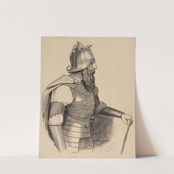 Costume Design for Hagen (1890 - 1899) by Hans Thoma