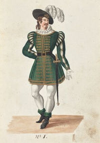 Costume designs for the ballet La Pastorella Svizzera Pl.1