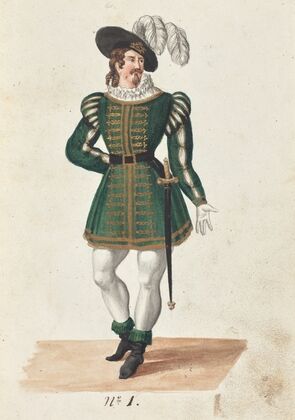 Costume designs for the ballet La Pastorella Svizzera Pl.1